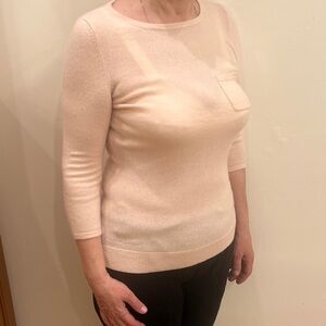 Garnet Hill Women's Blush Crew Neck Sweater
